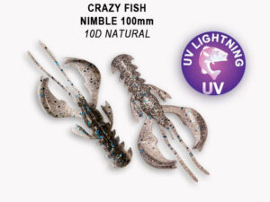 Crazy Fish Nimble 4"-3d Natural