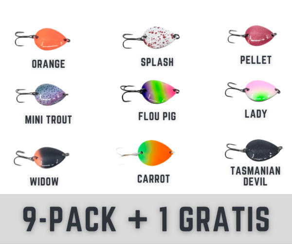 Fishnote Drop 2.8g 9-pack + 1 stk. GRATIS Drop