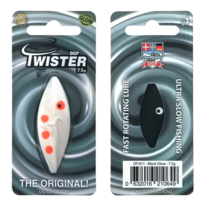 Ogp Twister 7,5gr Black White (glow) - Gennemløber