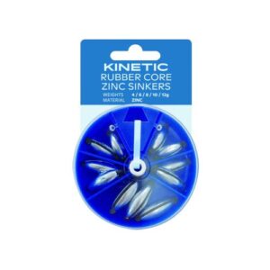 Kinetic Rubber Core Zinc Sinkers Assortment