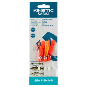 Kinetic Sabiki Octopus S Red/orange - Torskeforfang