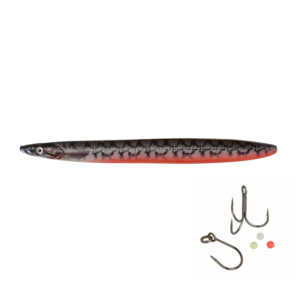 Savage Gear Line Thru Sandeel Eel Pout Collection 8,5cm - 11gr Red Black Pout - Gennemløber