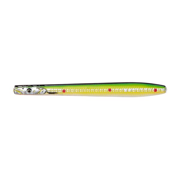 Savage Gear Line Thru Sandeel Nail 12cm - 26gr Flou Green - Gennemløber