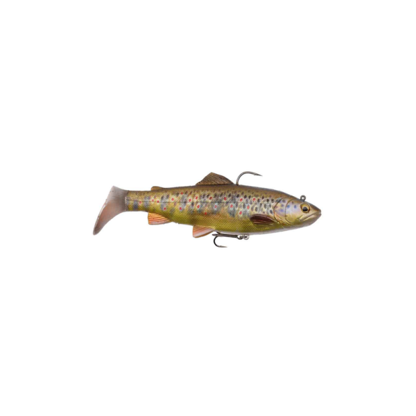 Savage Gear 4d Trout Rattle Shad 20,5cm - 120gr Dark Brown Trout - Softbait