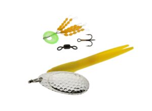 KarlK Flying Condom Gennemløbsspinner 24g Gul/Sølv