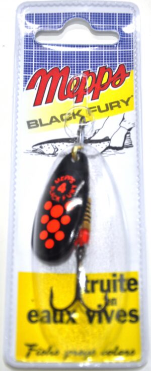 Mepps spinner Black Fury No. 2 Sort/Orange