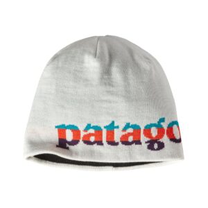 Patagonia Beanie Hat Logo Belwe: Birch White