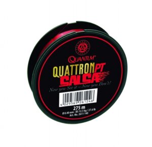 Quantum Quattron Salsa Nylonline 275m Transparent Rød 0,22 mm