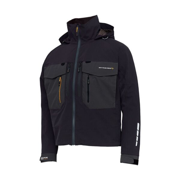 Savage Gear Sg6 Wading Jacket Black/grey Large - Vadejakke