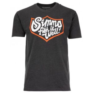 Simms Fish it Well Badge T-shirt Charcoal Heather