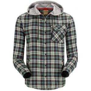 Simms Santee Flannel Hoody Forest/Carbon Camp Plaid