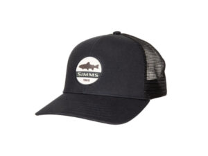 Simms Trout Patch Trucker Cap-Black