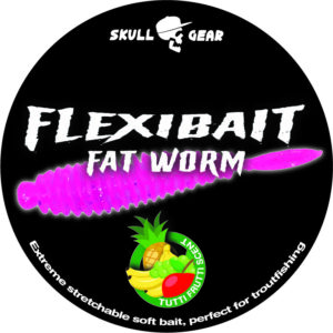 Skull Gear FlexiBait Fat Worm Tutti Frutti Pink