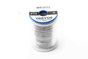 Veevus French Oval Tinsel Silver S