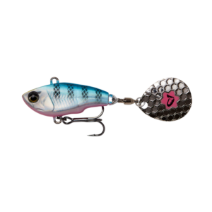 Savage Gear Fat Tail Spin 8cm 24g Sinking Blue Silver Pink