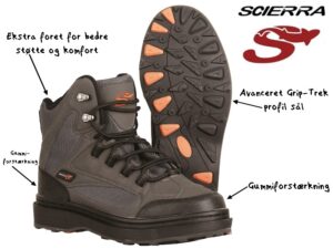 Scierra Tracer Wading Shoe Cleated Sole-42/43