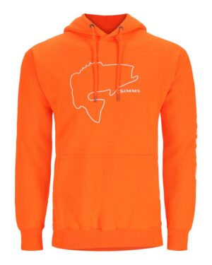 Simms Bass Outline Hoody Neon Orange Xlarge - Simms - Outdoor i Centrum