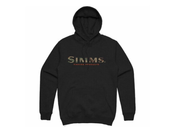 Simms Logo Hoody Black-XL