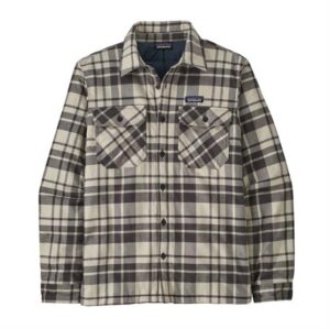 Patagonia Mens Ins. Cotton MW Fjord Flannel Shirt,Ice Caps / Smolder Blue