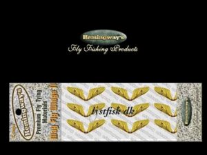 Hemingway's Realistic Mayfly Sæt-Yellow Body - Light Gray Wings-L