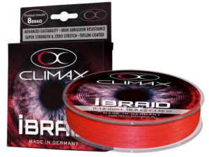 Climax iBraid Fluo rød 135m-0,10mm