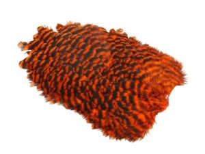 Whiting 4 B's Hen Saddle-Grizzly Dyed Orange