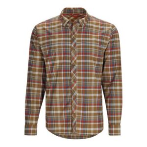 Simms BugStopper Stone Cold LS Skjorte Chestnut Multi Plaid