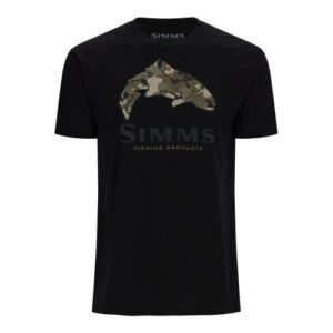 Simms Trout Regiment Camo Fill T-Shirt Black