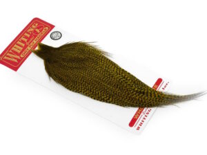 Whiting Dry Fly Cape Bronze-Grizzly Dyed Olive