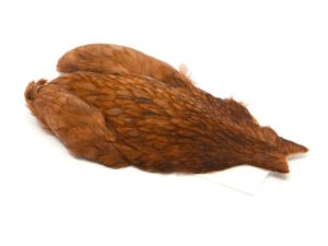 Whiting 4B Hen Cape-White dyed Brown