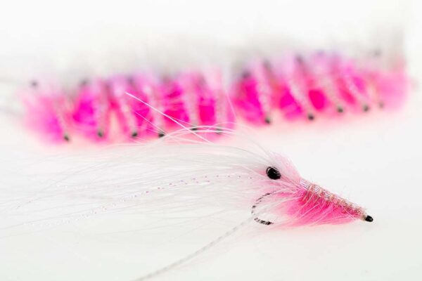 10 STK Pattegrisen (ægte whiting spey) - Hot Pink/Pearl 8