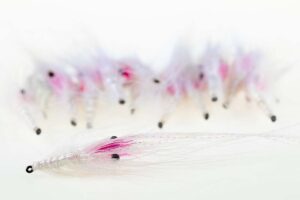 10 STK Pattegrisen (ægte whiting spey) - Hot Pink/White 8