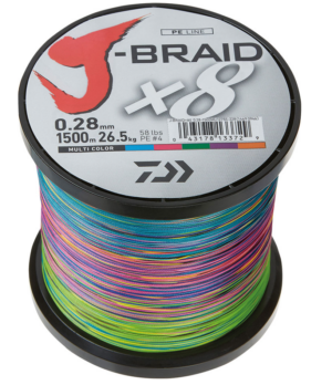 Daiwa J-Braid X8 Multicolor - Påspoling - 0,24mm