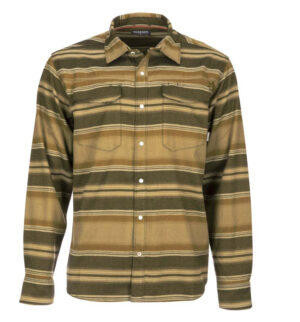 Simms Gallatin Flannel Shirt Rich - Dark Bronze Stripe