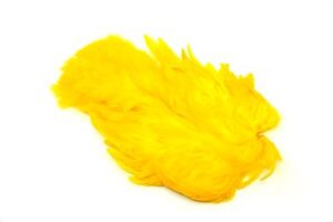 Whiting Rooster Softhackle W Chickabou SH/C White dyed Yellow