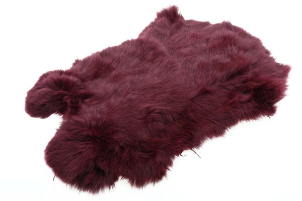 Whole Rabbit Pelts - Claret