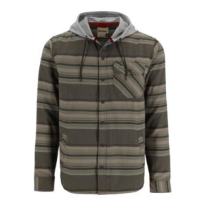 Simms Santee Flannel Hoody Hickory/Dolomite Blanket Stripe