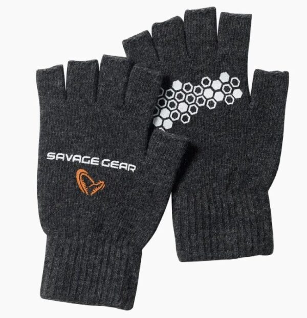 Savage Gear Knitted Half Finger Handsker - M