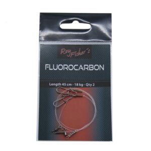 Roy Fishers Fluorocarbon Til Gedde Med Svirvel Og Karabinhage 0,92 Mm 45 Cm - Fluorocarbon