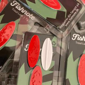Fishnote Trout Lure 7 Gr Rød/hvid - Gennemløber