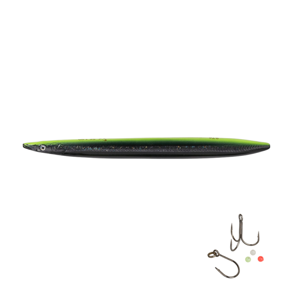 Savage Gear 3d Line Thru Sandeel 8,5cm - 11gr Black N Yellow Glow - Wobler