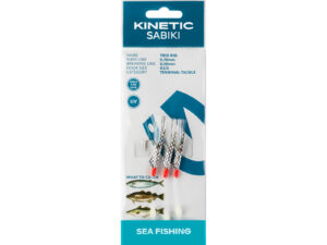 Kinetic Sabiki Trio Torsk/Makrel Forfang #2/0 White Flash