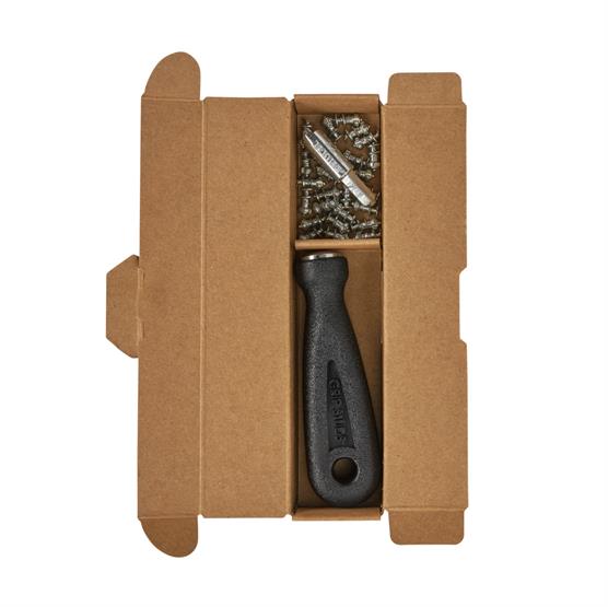 3000B - 3.5mm Prominence GRIPSTUDS Boot Studs, Pack Of 28 Solid Tungsten Carbide Tipped Screw In Studs For Improved Traction In Work Boots Or Hiking Boots Includes Installation Tool, Ice &amp; Snow