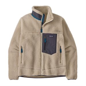 Patagonia Mens Classic Retro-X Jacket, Natural / Smolder Blue