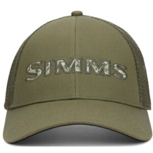 Simms Single Haul Trucker Cap Back Eddy Camo Fill Loden