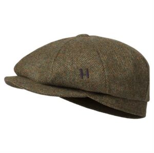 Härkila Kenmore Cl. Baker Boy Cap, Forest Green / Herringbone