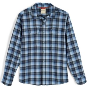 Simms Gallatin Flannel Shirt Kennebec Pld Steel Blue