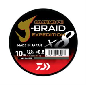 Påspoling Fletline Daiwa J-Braid Expedition, Dark Green