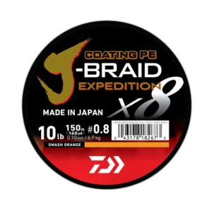 Påspoling Fletline Daiwa J-Braid Expedition, Orange