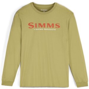Simms Logo LS T-shirt Tent Green